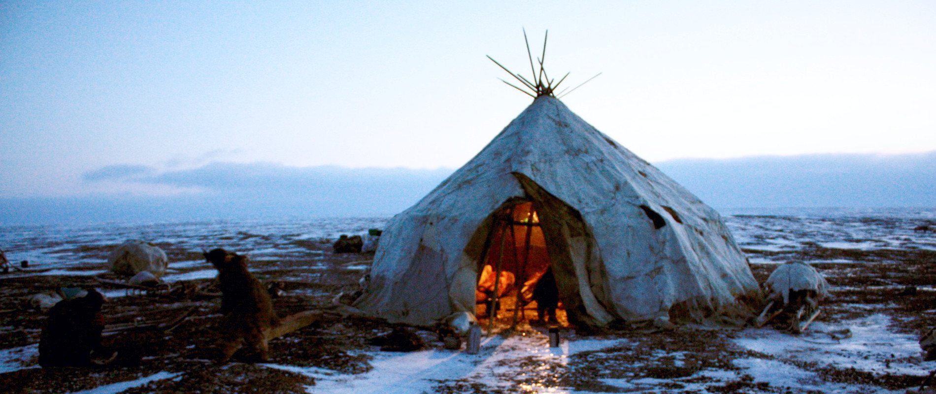 Indigenous Tent in Chukotka Autonomous Okrug, Russia