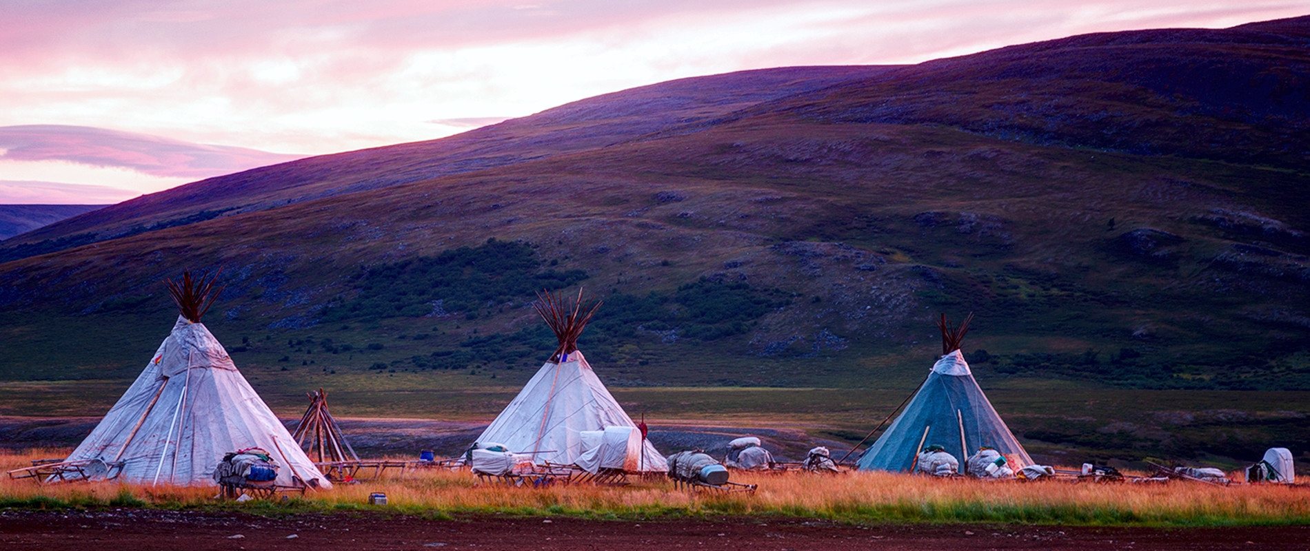Indigenous people tent in Yamalo Nenets Autonomous Okrug, Russia