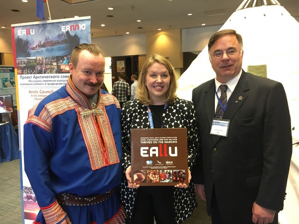 : ICR Director Anders Oskal, SDWG Chair Roberta Burns and SDWG Executive Secretary Bernard Funston 